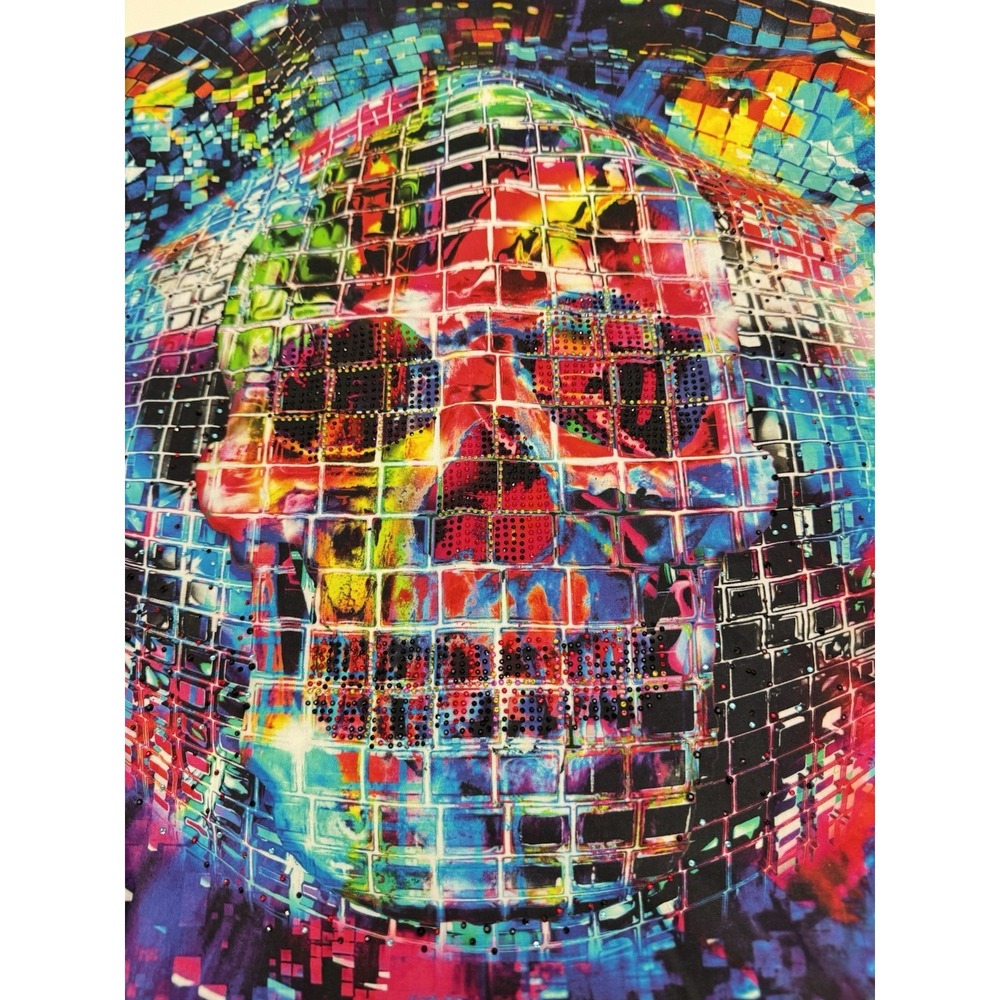 NWT Robert Graham DISCO SKULL Embroidered Sequined Disco Ball Shirt 3XL $328 - Picture 13 of 16